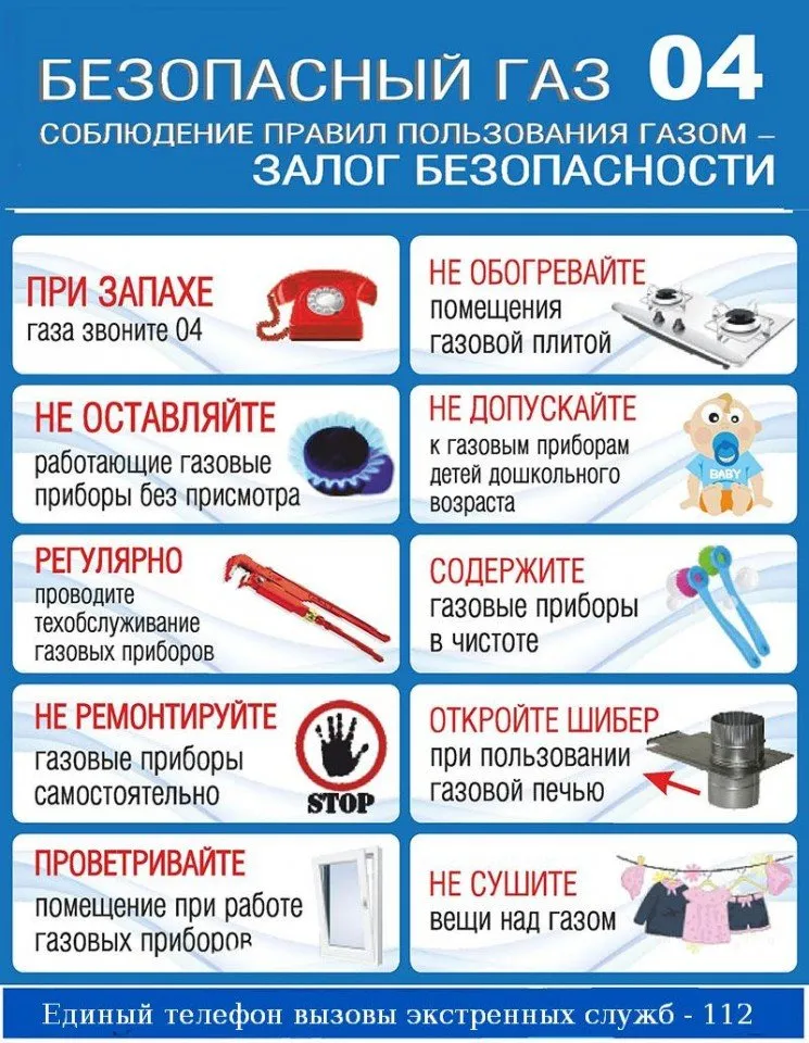 Безопасная эксплуатация бытового газа